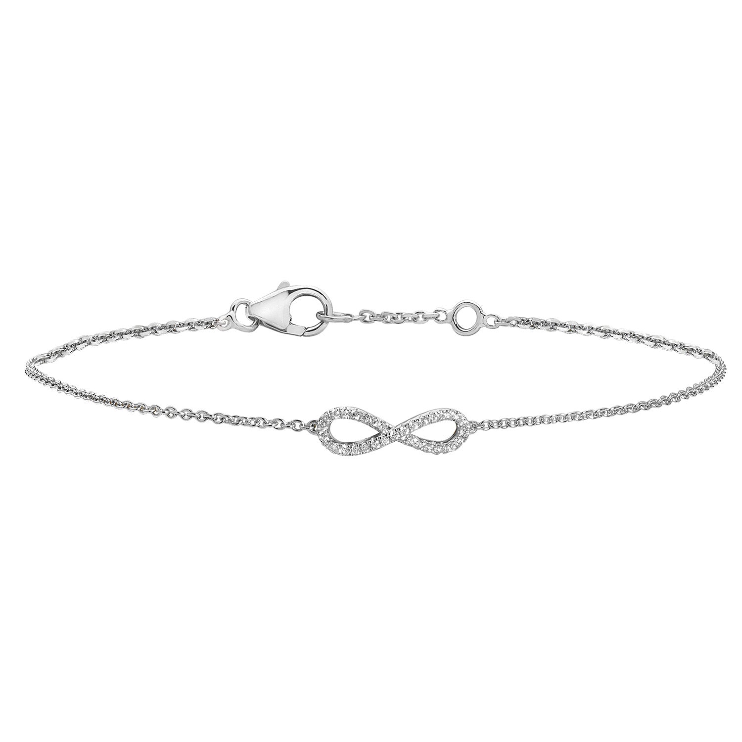 Infinity Petite Diamond Bracelet - 18k White Gold