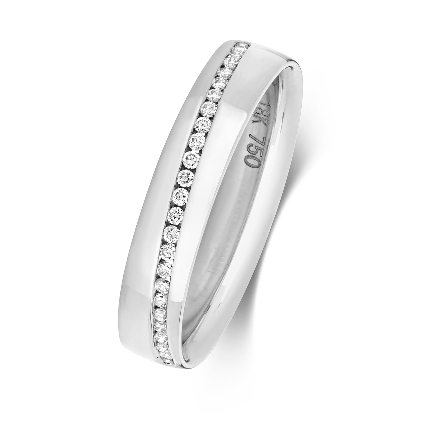 Avalon Diamond Wedding Ring Channel Set - 18k White Gold