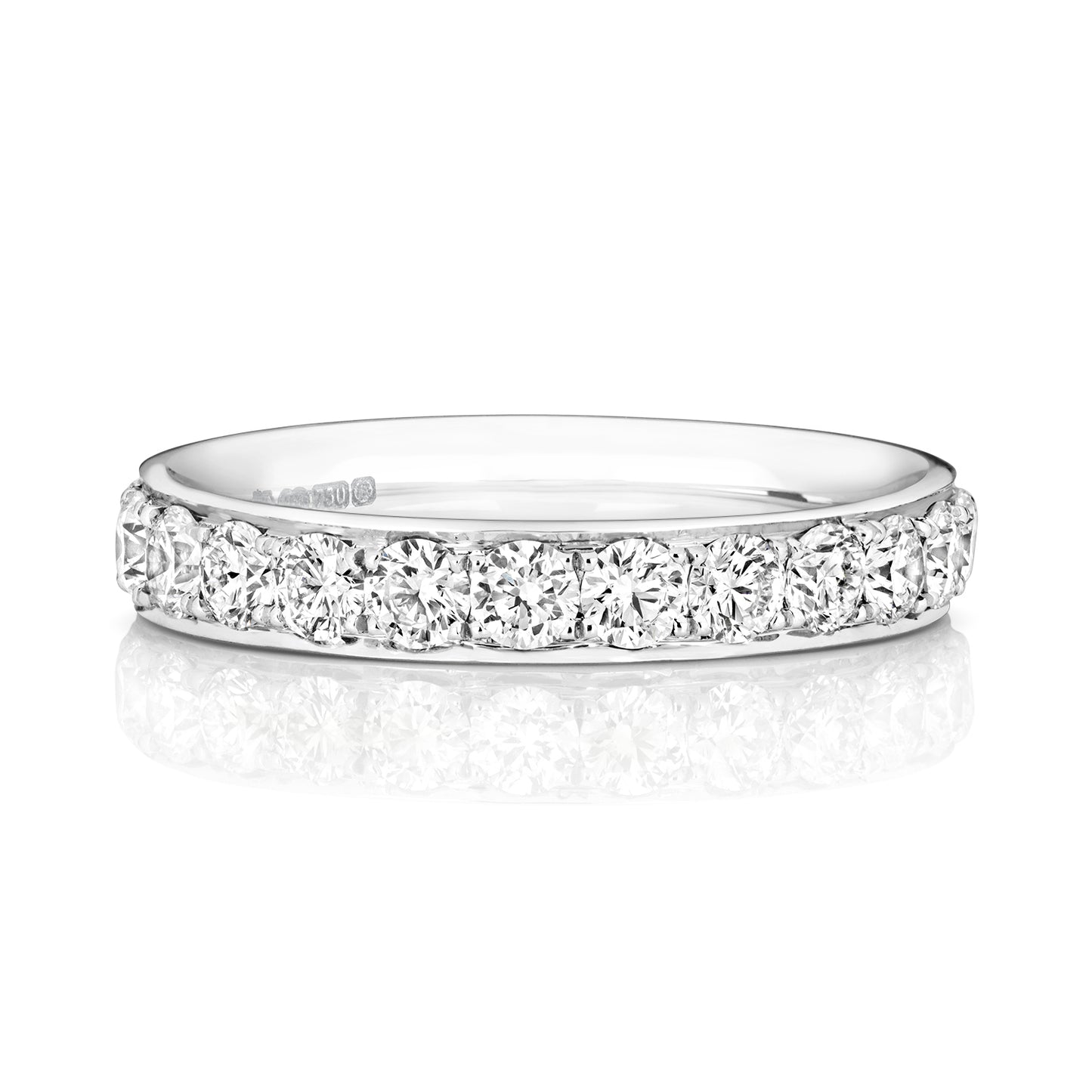 Claudia Full Eternity Grain Set Diamond Ring 3.7mm - Platinum