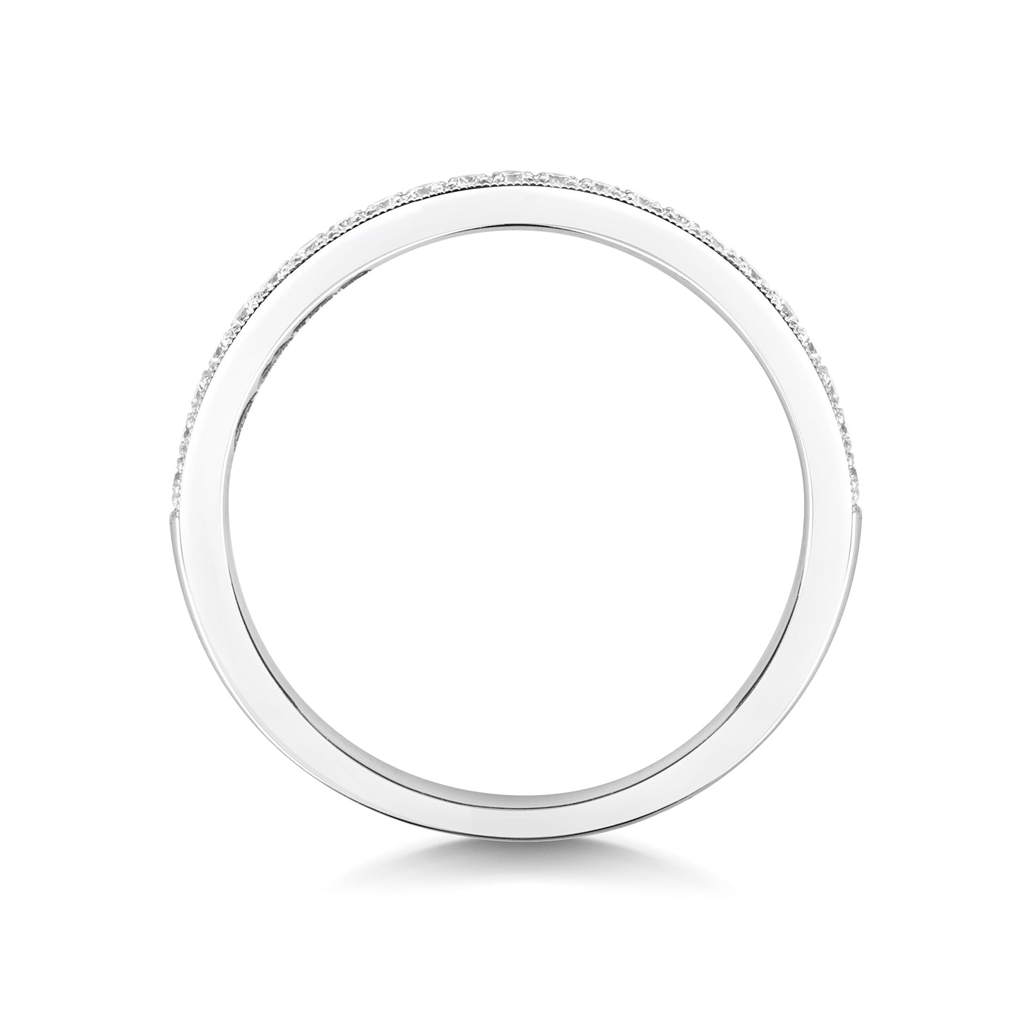 Sorrento Half Eternity Diamond Ring 1.6mm - 18k White Gold