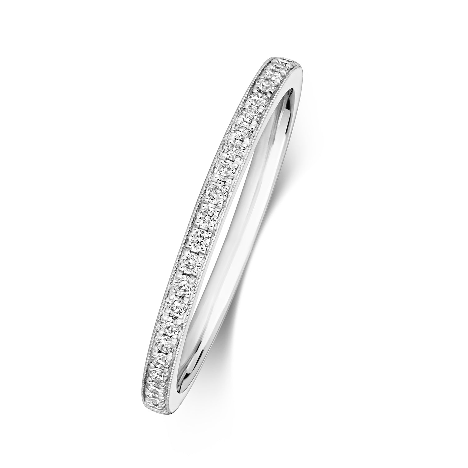 Sorrento Half Eternity Diamond Ring 1.6mm - 18k White Gold