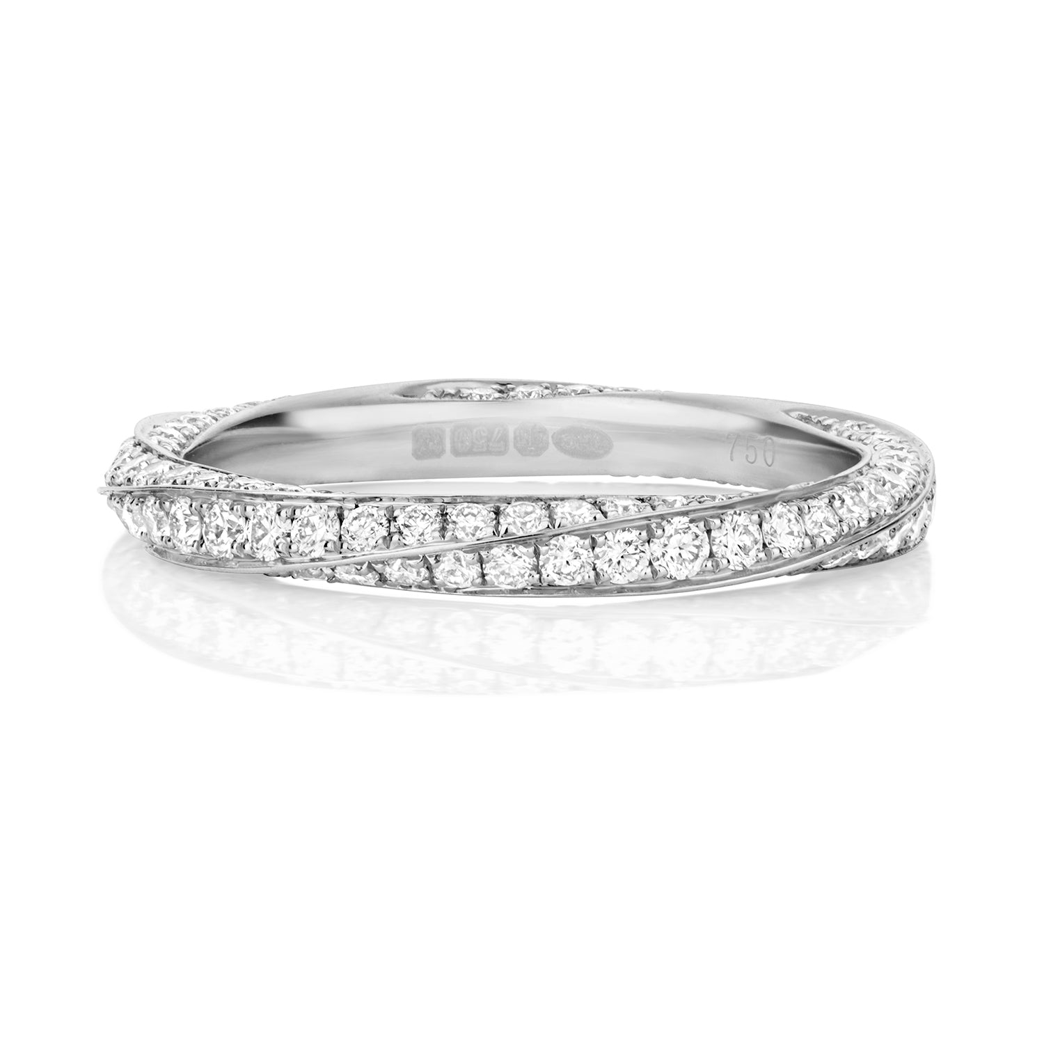 The Twist Full Eternity Diamond Ring - Platinum, 0.80ct