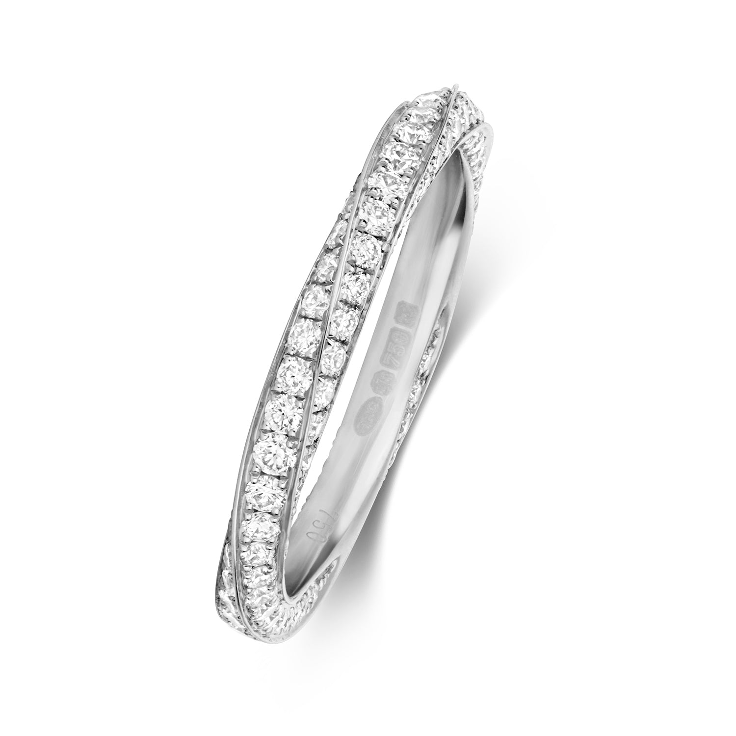 The Twist Full Eternity Diamond Ring - Platinum, 0.80ct