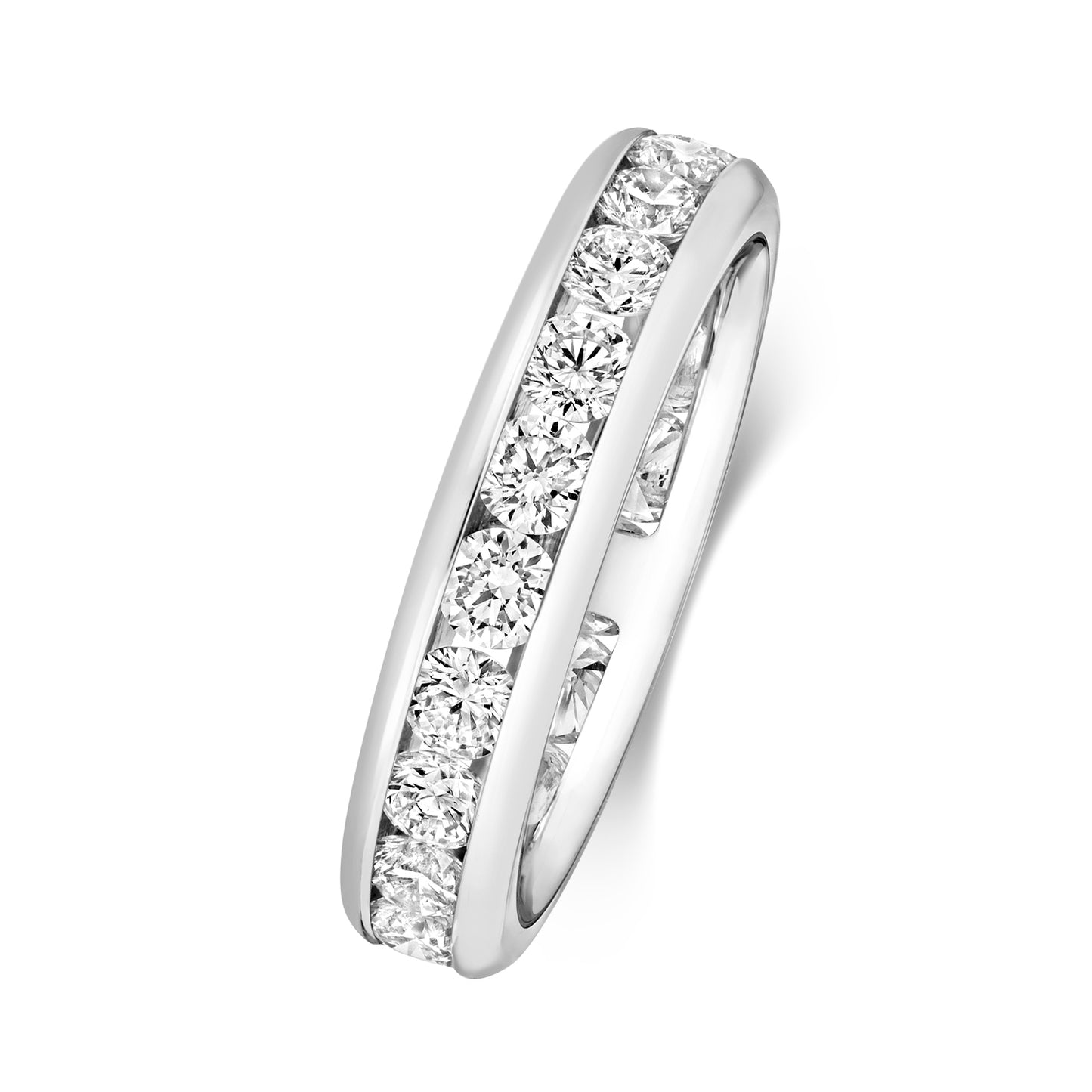 Athens Full Eternity Channel Set Diamond Ring 4.2mm - Platinum