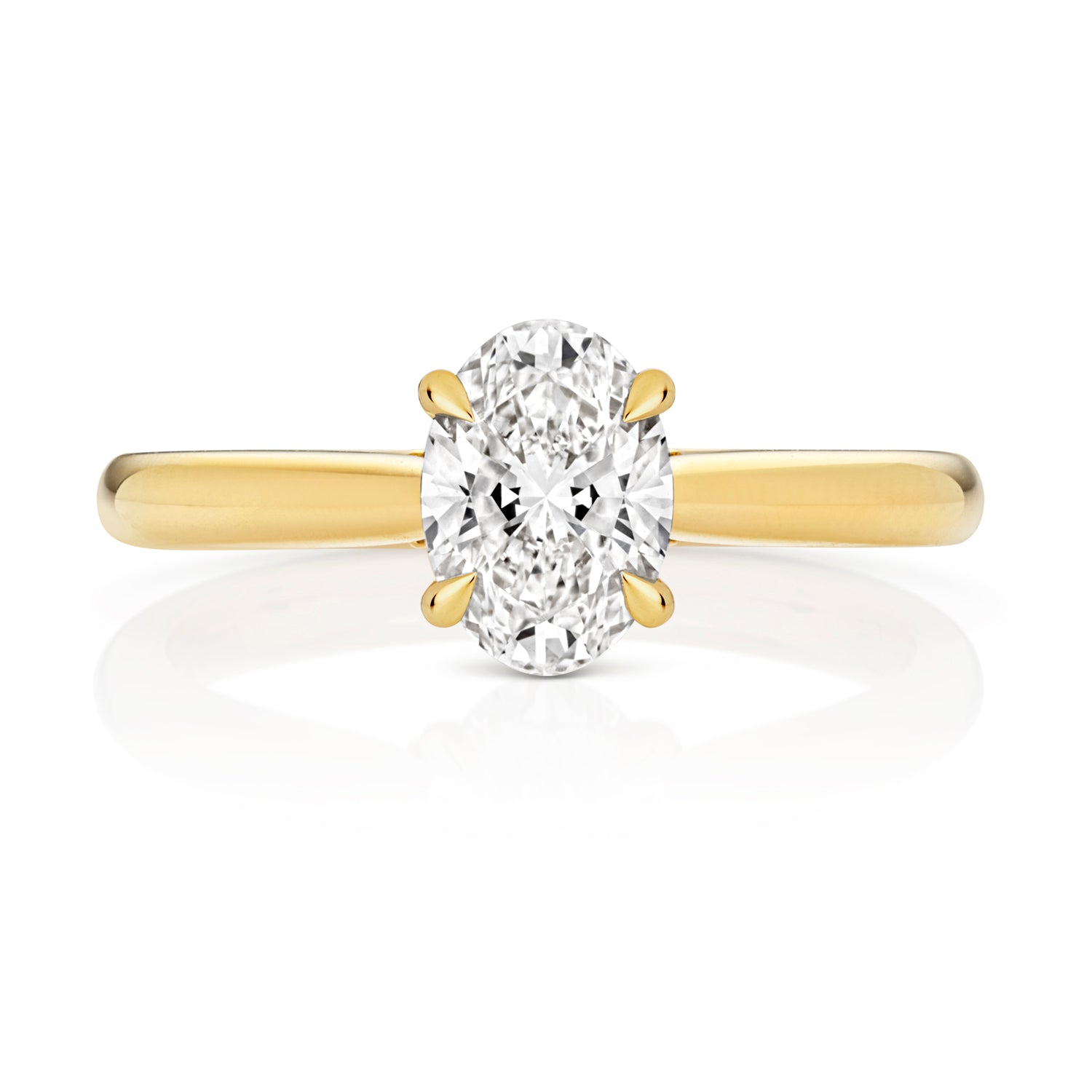 Ariana 1.00ct Oval Lab Grown Diamond Engagement Ring - 18k Yellow Gold