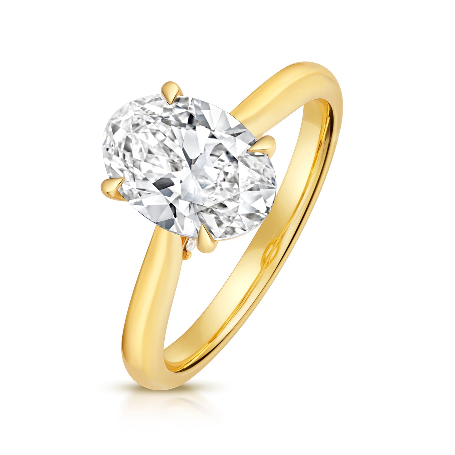 Ariana 2.00ct Oval Lab Grown Diamond Engagement Ring - 18k Yellow Gold