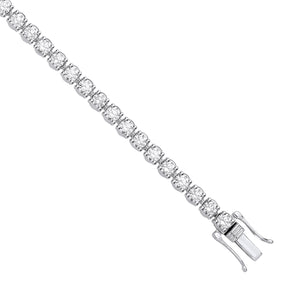 Lloyds Lab Grown Diamond Tennis Bracelet - 9k White Gold, 10.00ct