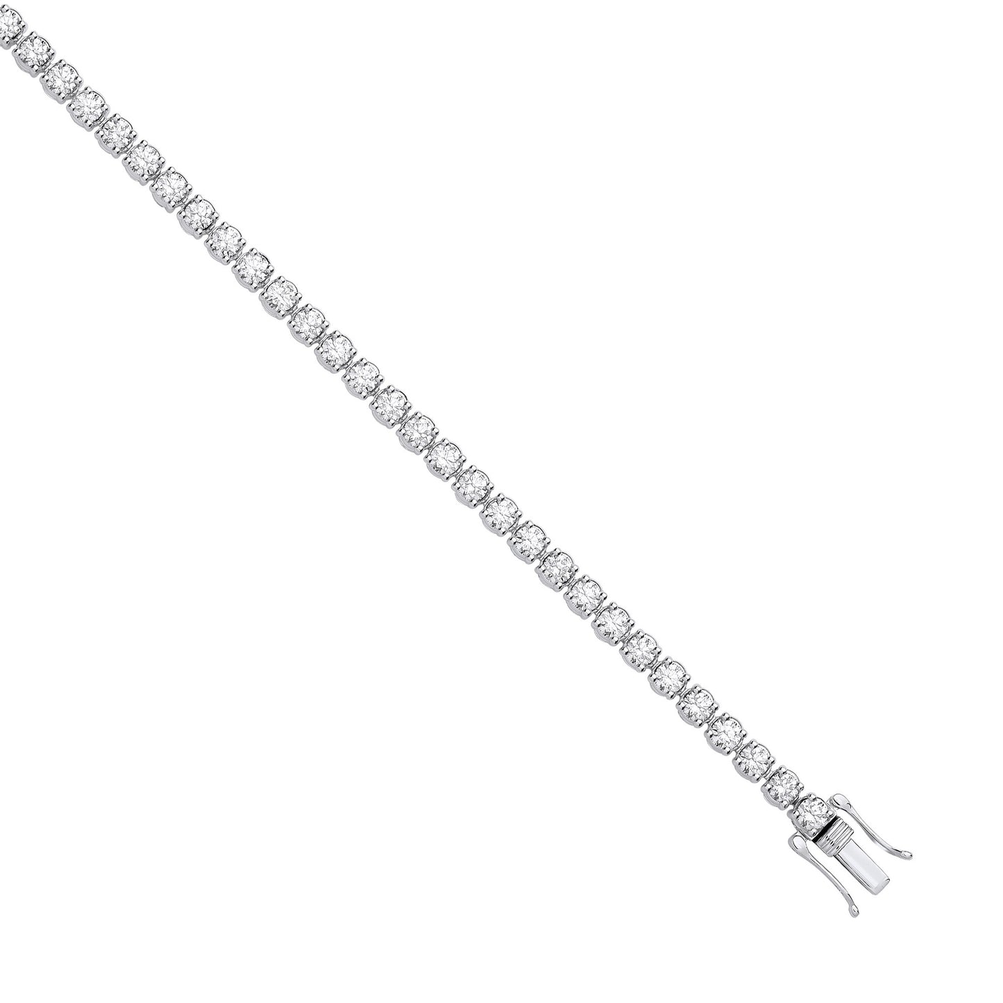 Lloyds Lab Grown Diamond Tennis Bracelet - 9k White Gold, 3.00ct