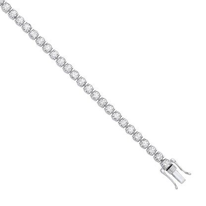 Lloyds Lab Grown Diamond Tennis Bracelet - 9k White Gold, 5.00ct