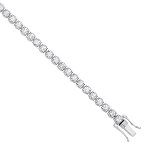 Lloyds Lab Grown Diamond Tennis Bracelet - 9k White Gold, 7.00ct