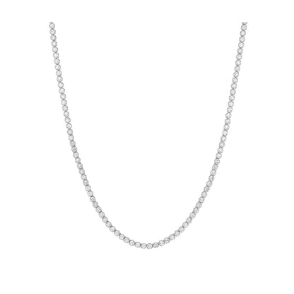 Lloyds Lab Grown Diamond Tennis Necklace - 9k White Gold, 10ct