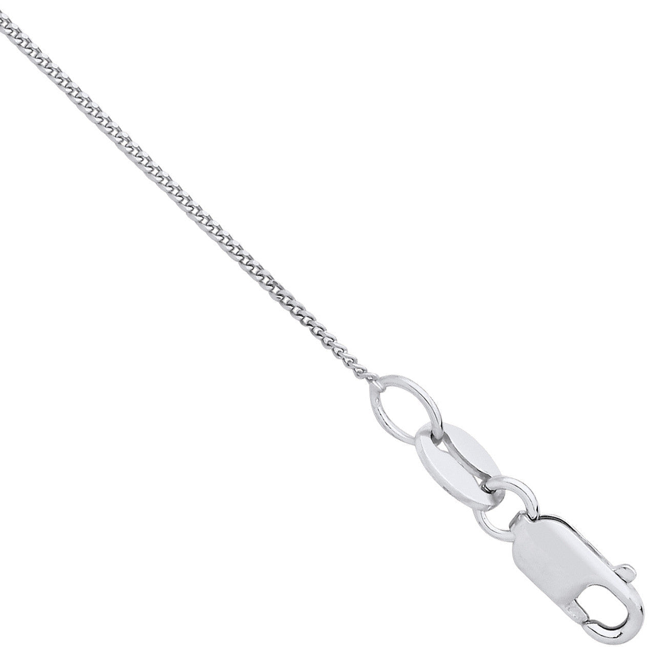 Lloyds 0.9mm Curb Chain Chain Necklace - Platinum