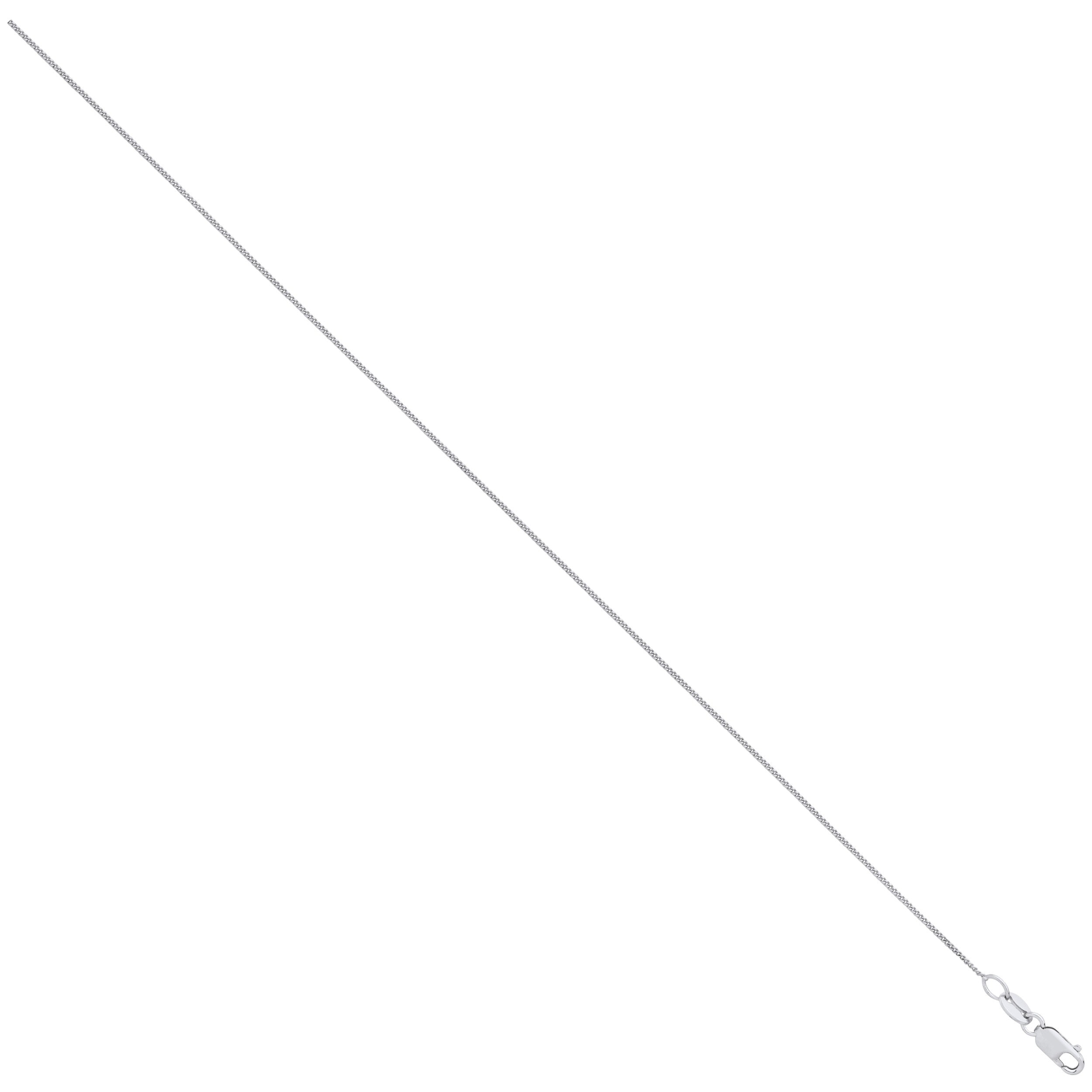 Lloyds 0.9mm Curb Chain Chain Necklace - Platinum