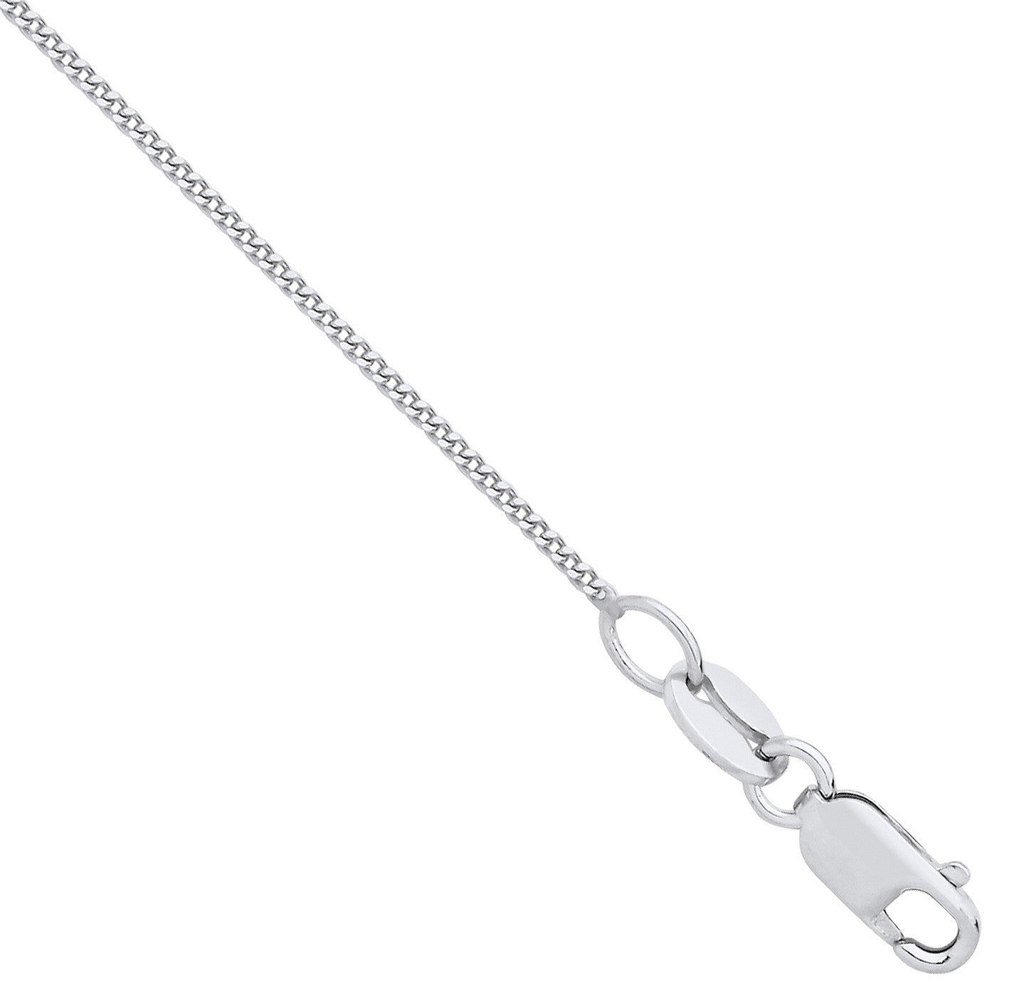 Lloyds 0.9mm Curb Chain Chain Necklace - Platinum