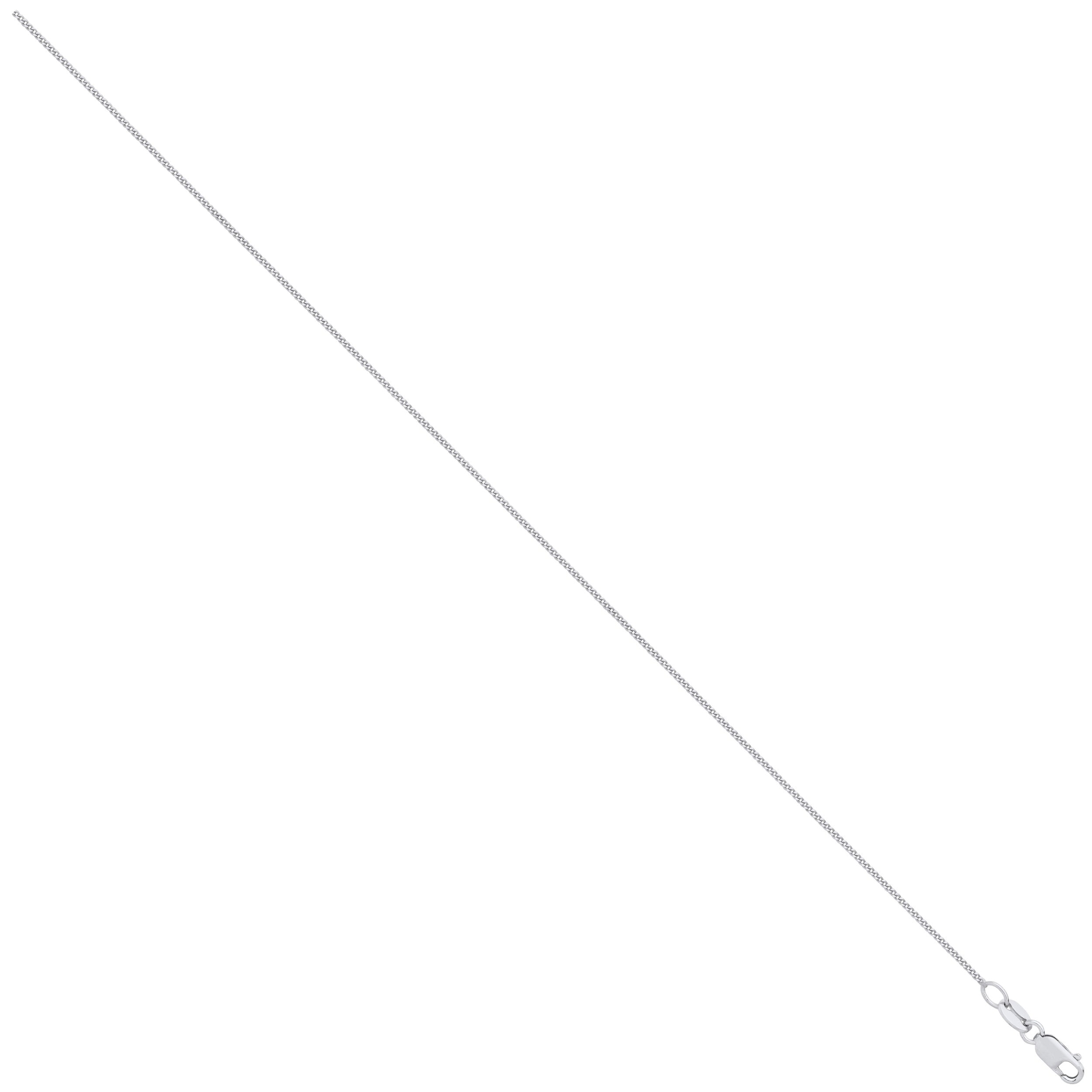 Lloyds 0.9mm Curb Chain Chain Necklace - Platinum