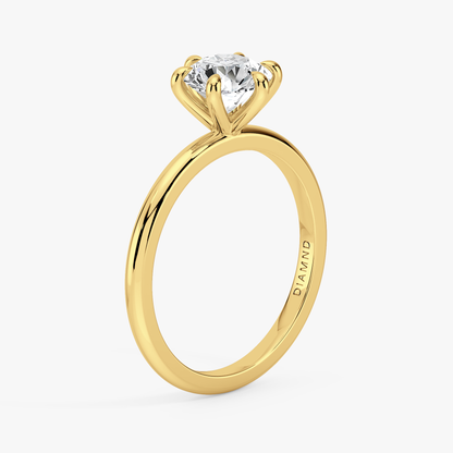 The Classic Round Lab Grown Diamond Engagement Ring - 18k Yellow Gold, 1 Carat