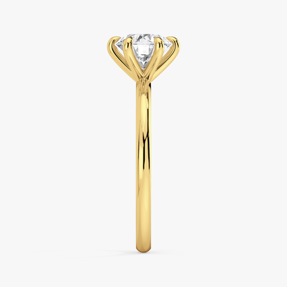 The Classic Round Lab Grown Diamond Engagement Ring - 18k Yellow Gold, 1 Carat