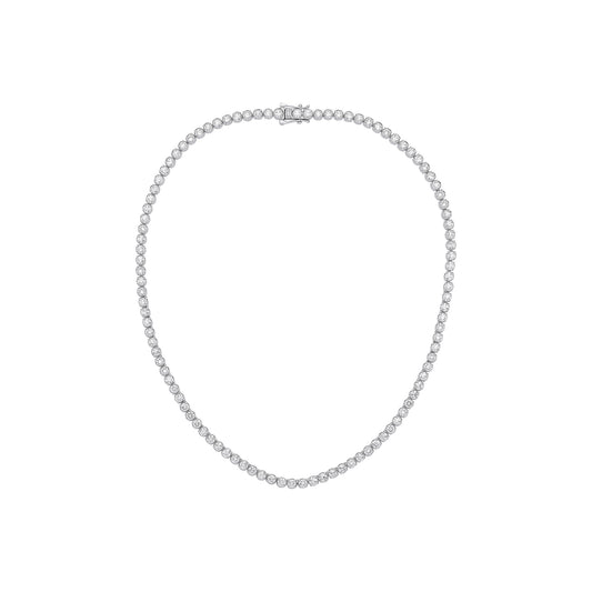 Lloyds Lab Grown Diamond Tennis Necklace - 9k White Gold, 10ct