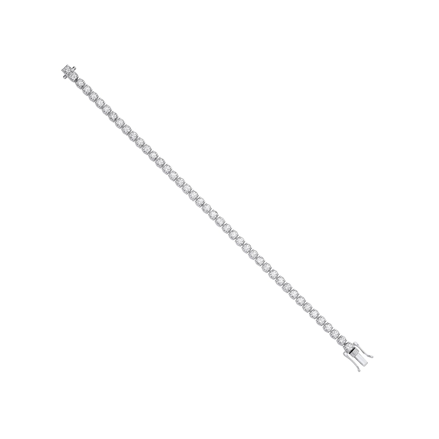 Lloyds Lab Grown Diamond Tennis Bracelet - 9k White Gold, 3.00ct