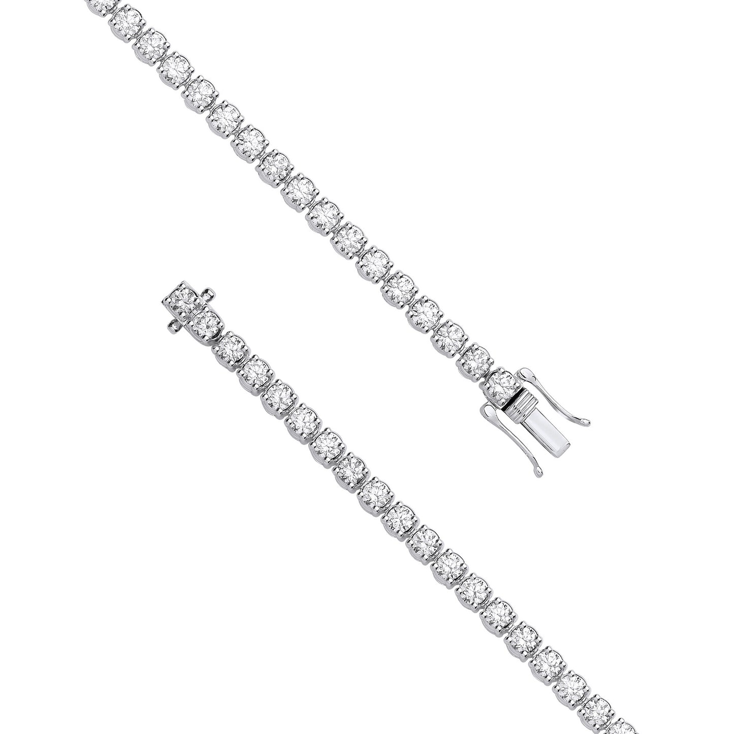 Lloyds Lab Grown Diamond Tennis Bracelet - 9k White Gold, 5.00ct