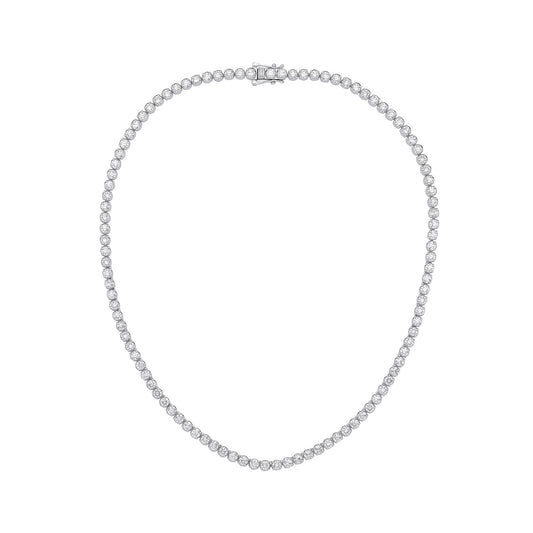 Lloyds Lab Grown Diamond Tennis Necklace - 9k White Gold, 15ct