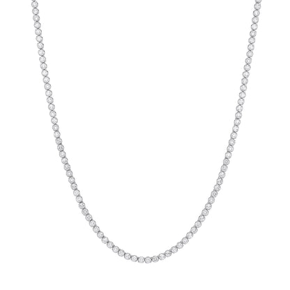 Lloyds Lab Grown Diamond Tennis Necklace - 9k White Gold, 15ct