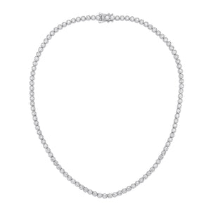 Lloyds Lab Grown Diamond Tennis Necklace - 9k White Gold, 20ct