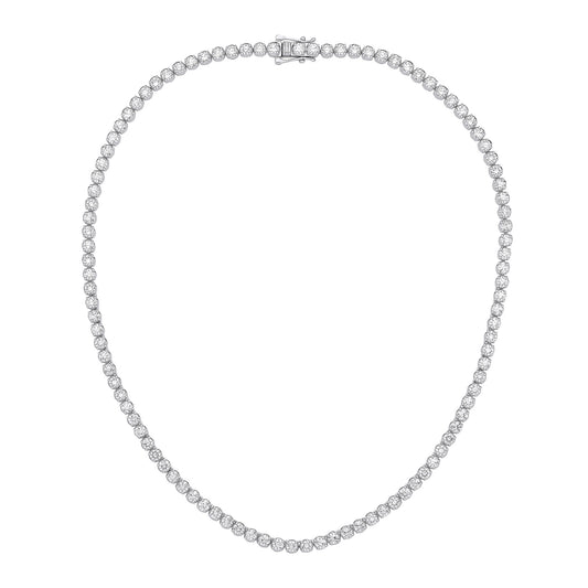 Lloyds Lab Grown Diamond Tennis Necklace - 9k White Gold, 20ct