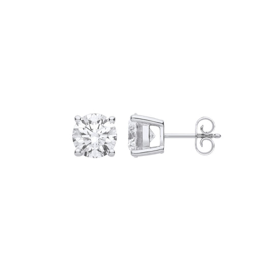 Lloyds Lab Grown Diamond Stud Earrings - 18k White Gold, 3.00ct