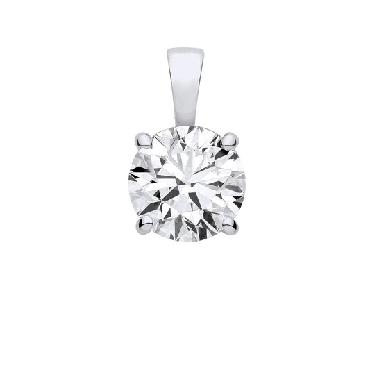 Lloyds Lab Grown Diamond Pendant - 18k White Gold, 3.00ct