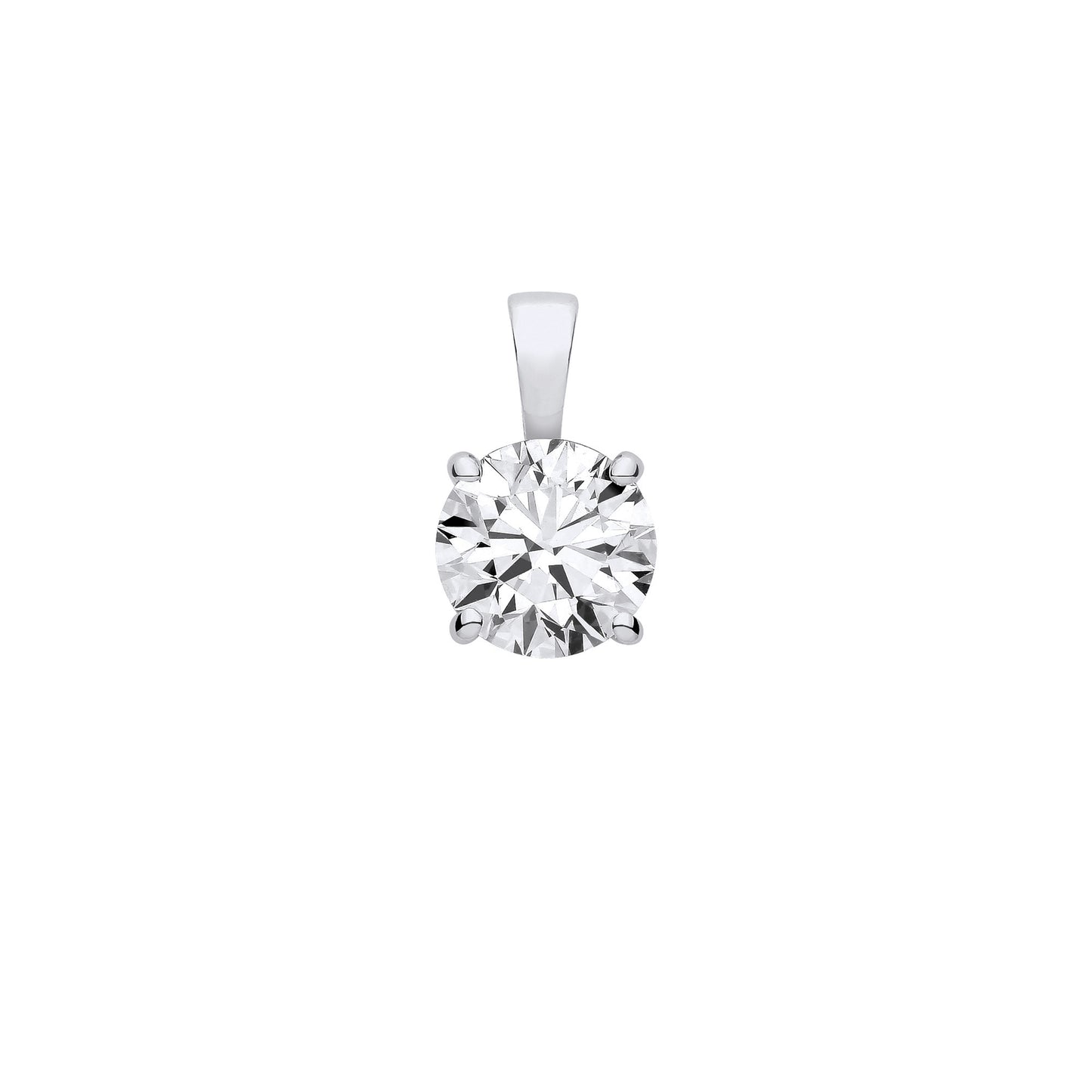 Lloyds Lab Grown Diamond Pendant - 18k White Gold, 1.00ct