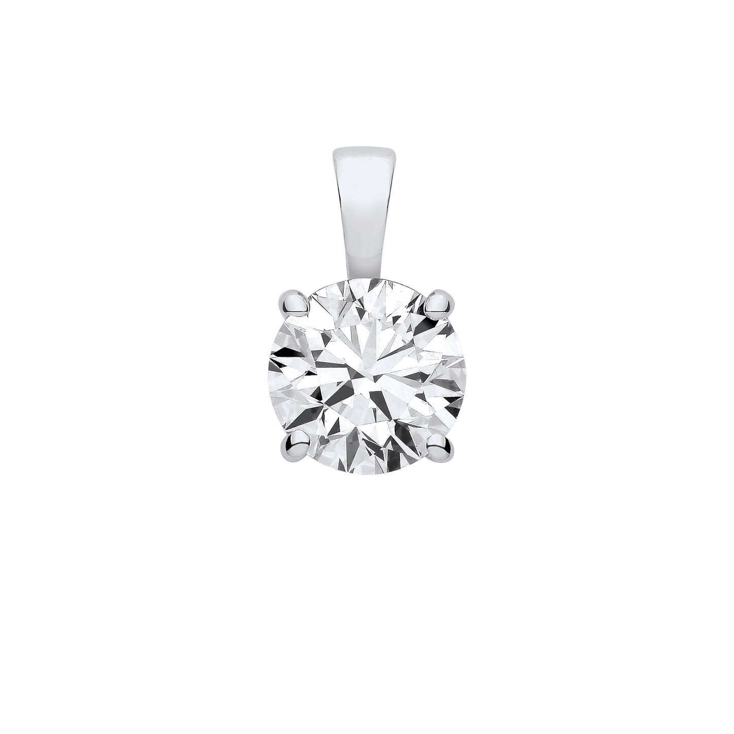 Lloyds Lab Grown Diamond Pendant - 18k White Gold, 2.00ct