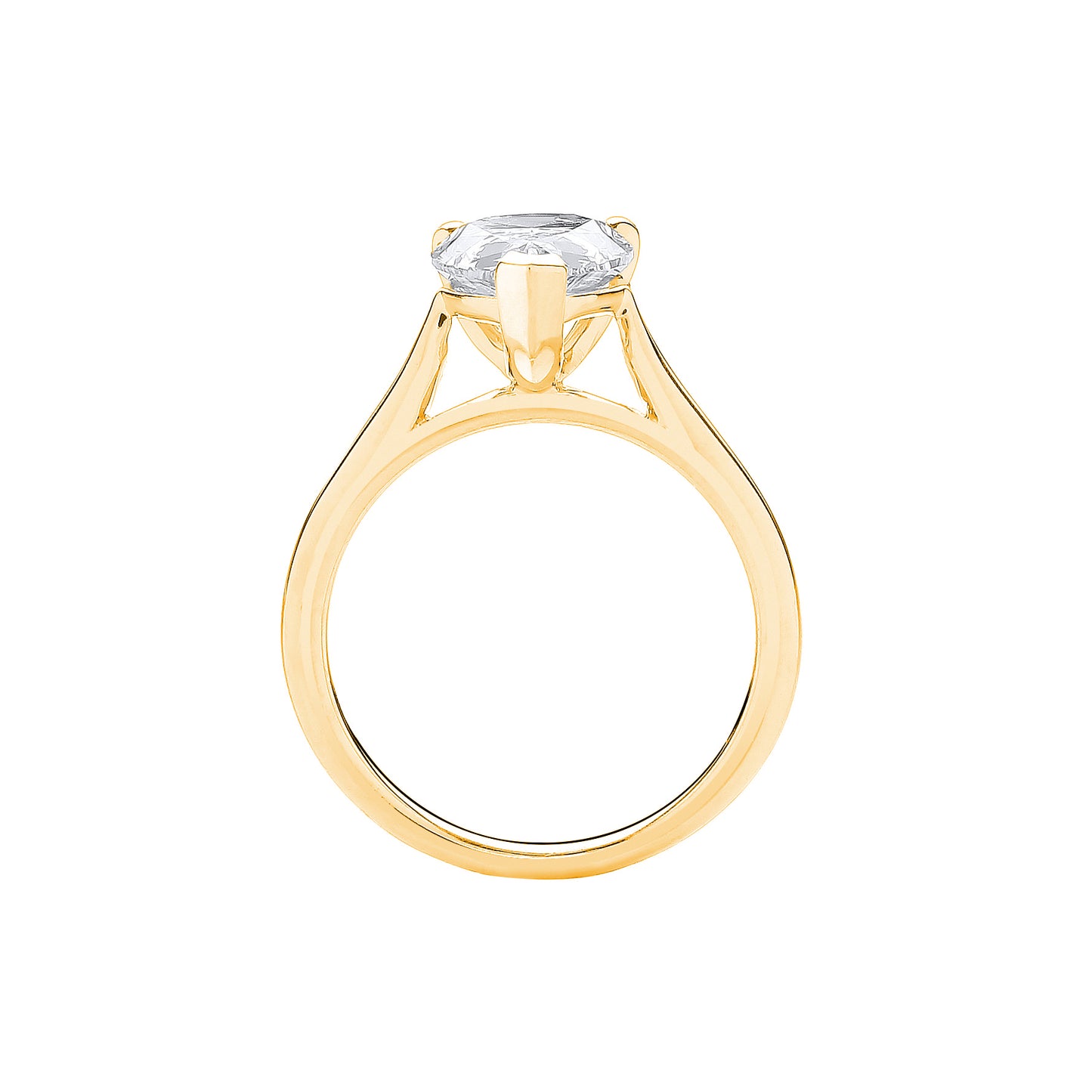 Scarlett Pear Lab Grown Diamond Engagement Ring - 18k Yellow Gold, 3.00ct