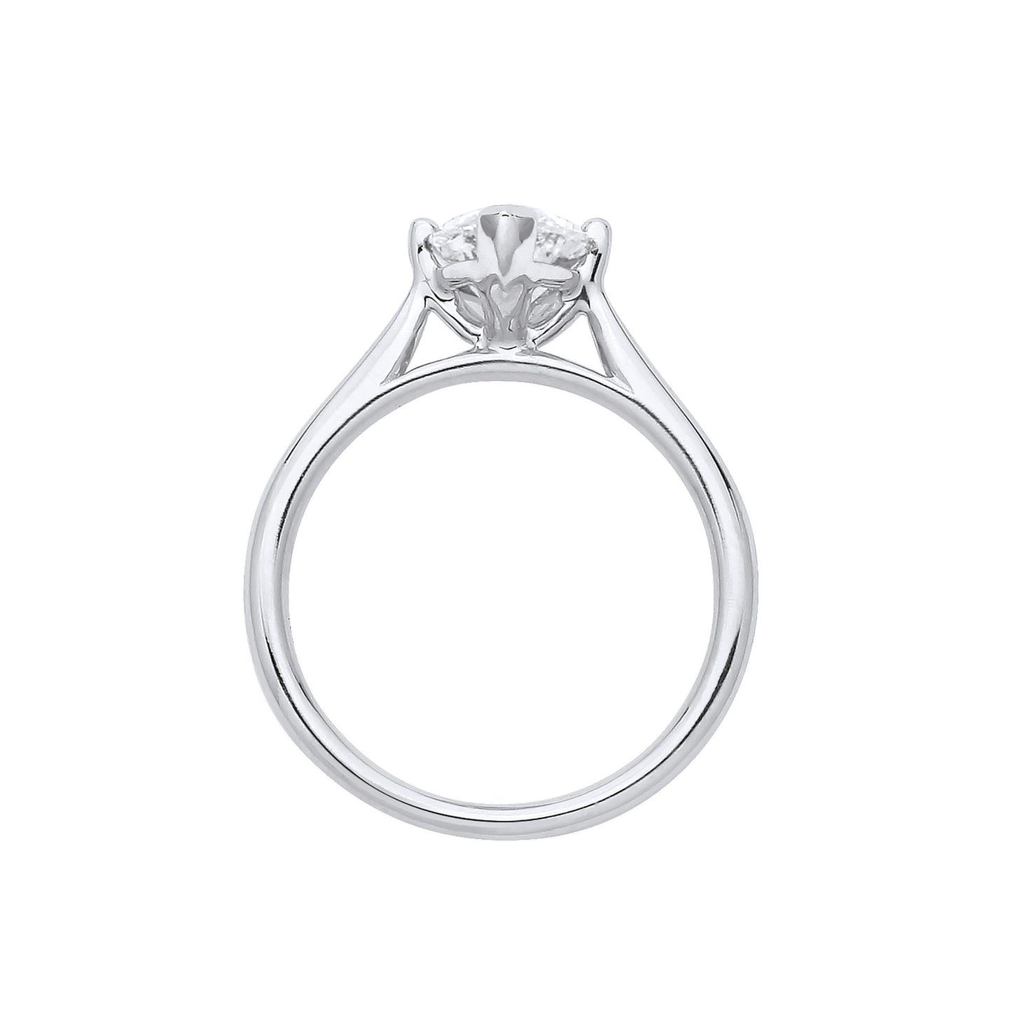 Selena Marquise Lab Grown Diamond Engagement Ring - 18k White Gold, 3.00ct