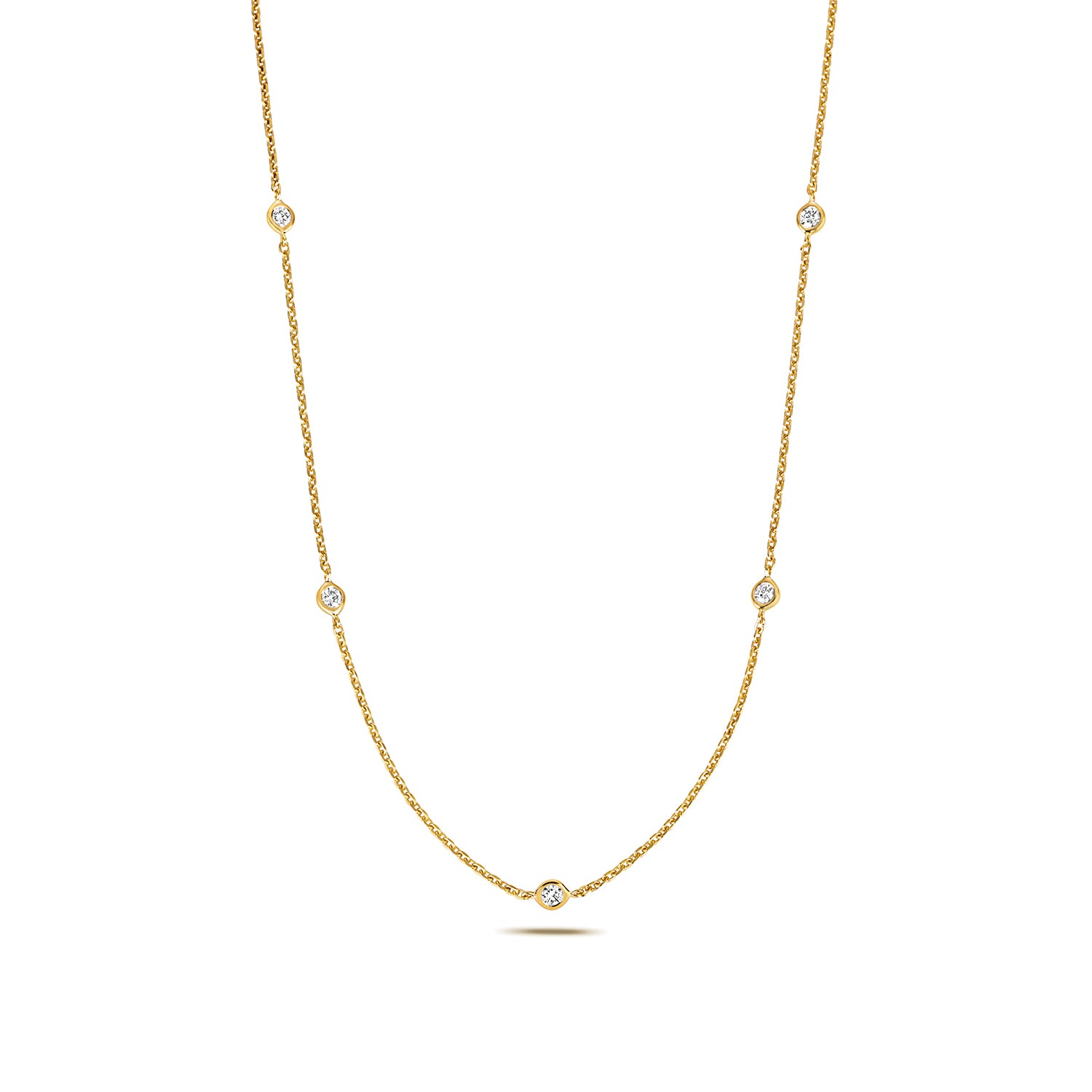 Allure Petite Diamond Necklace - 18k Yellow Gold