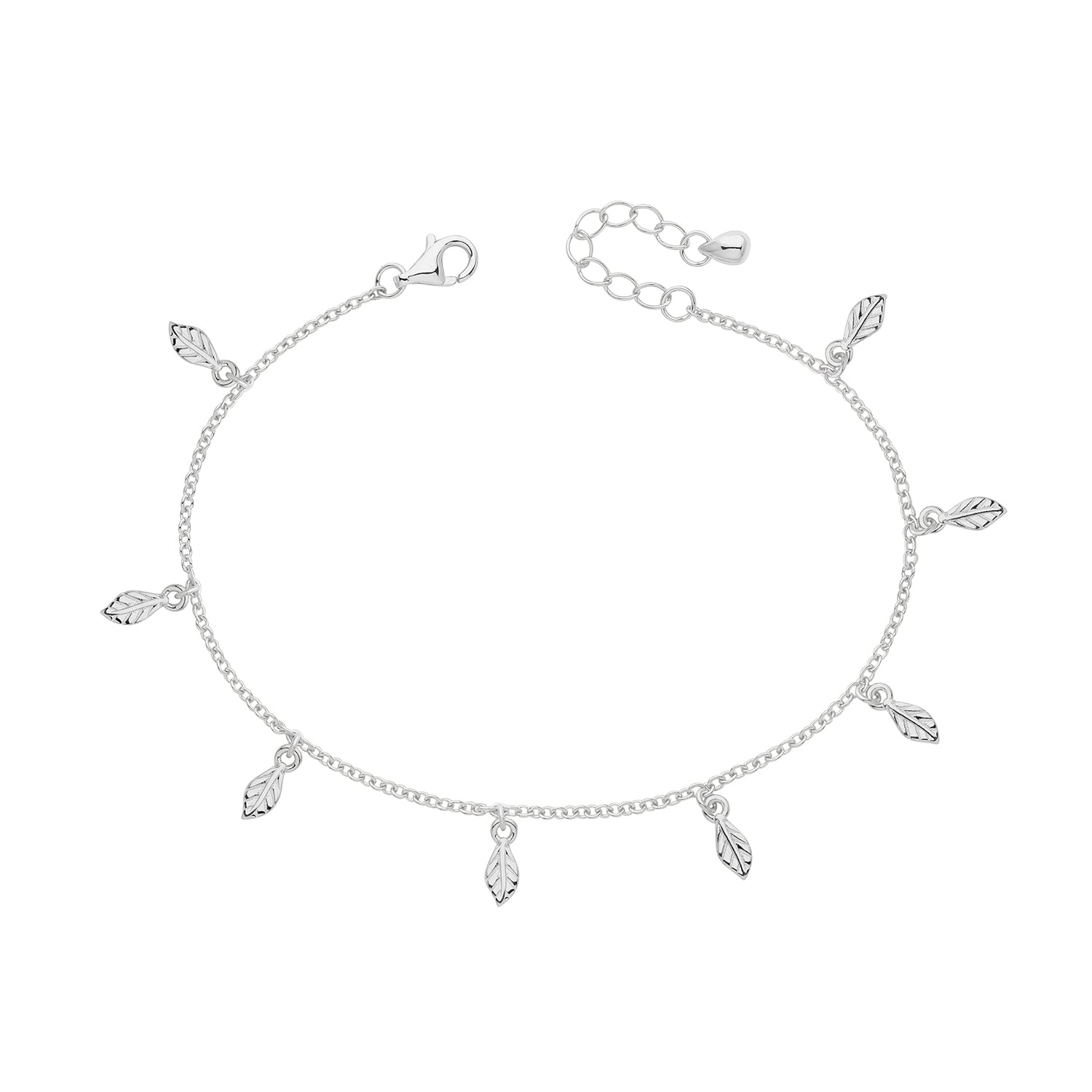 Little Leaves Bracelet – Rhodium Plated Silver