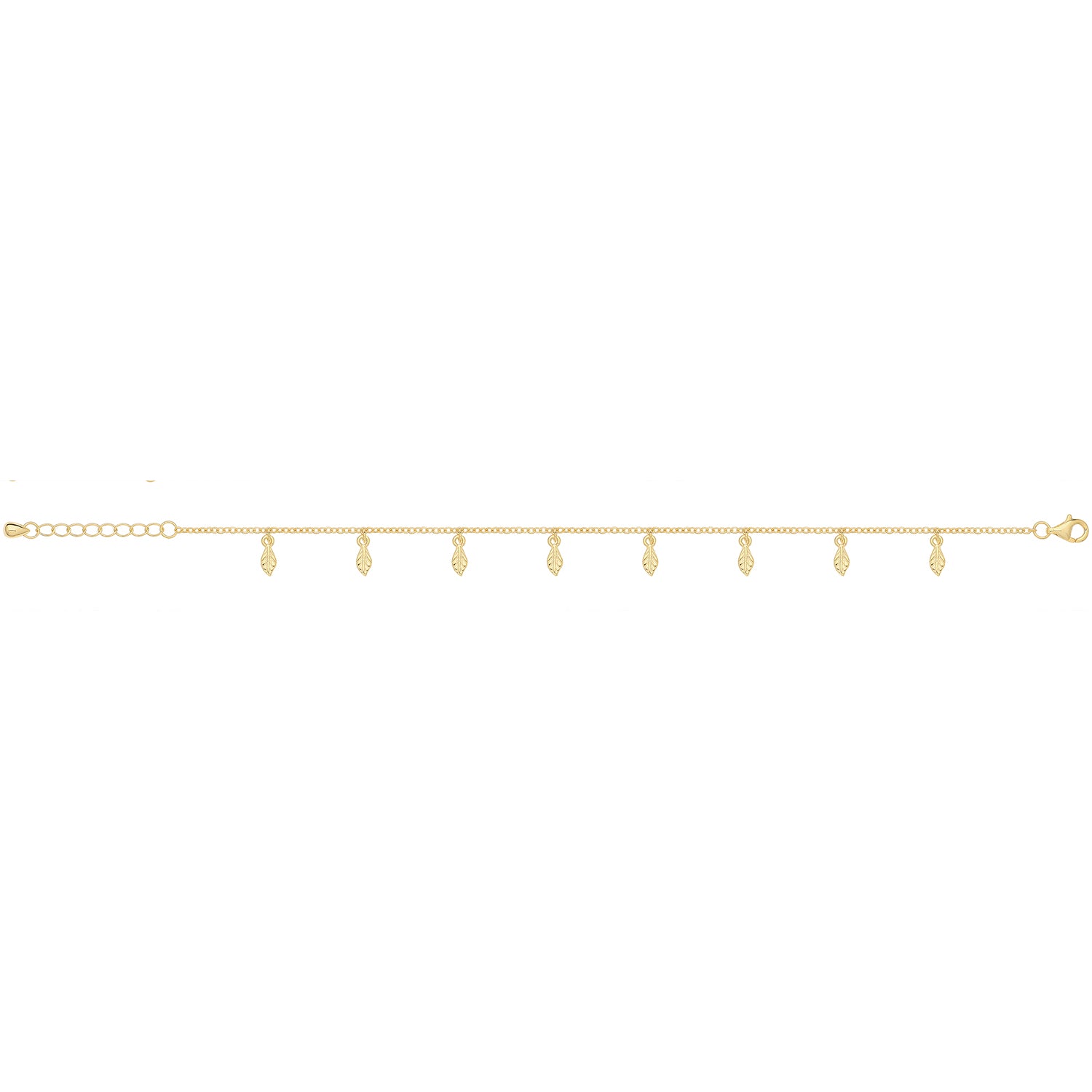 Little Leaves Bracelet – Yellow Gold Plated Silver