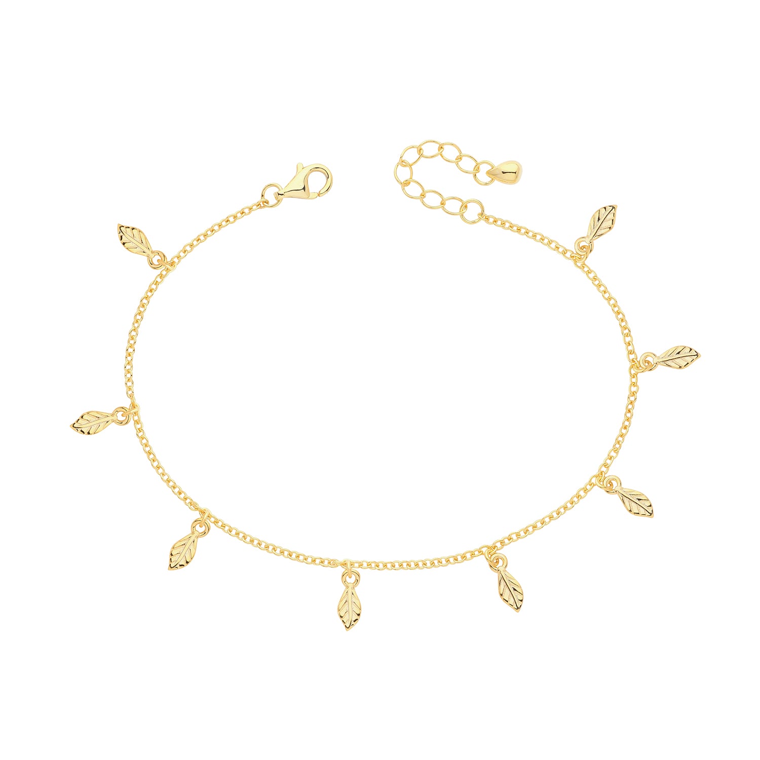 Little Leaves Bracelet – Yellow Gold Plated Silver