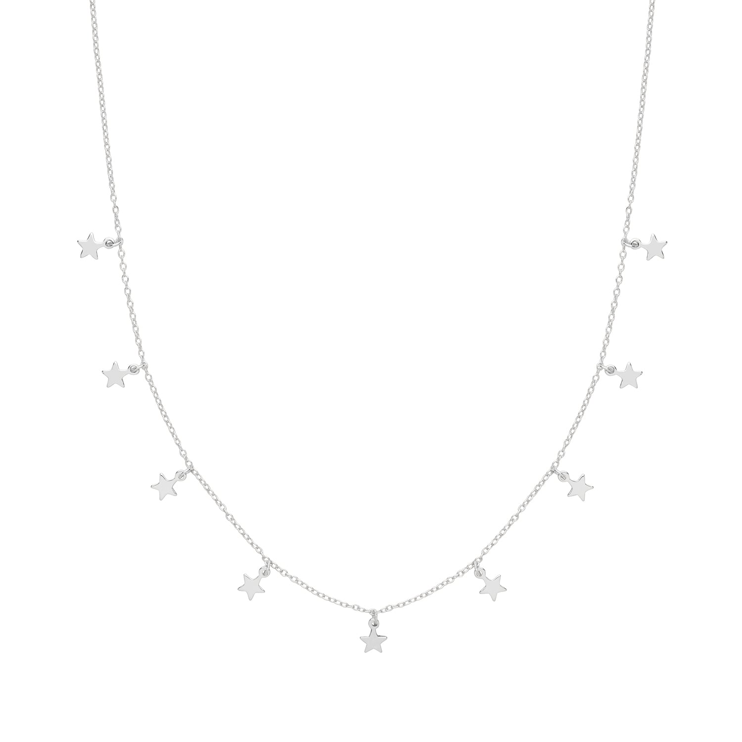 Little Stars Necklace - Rhodium Plated Silver