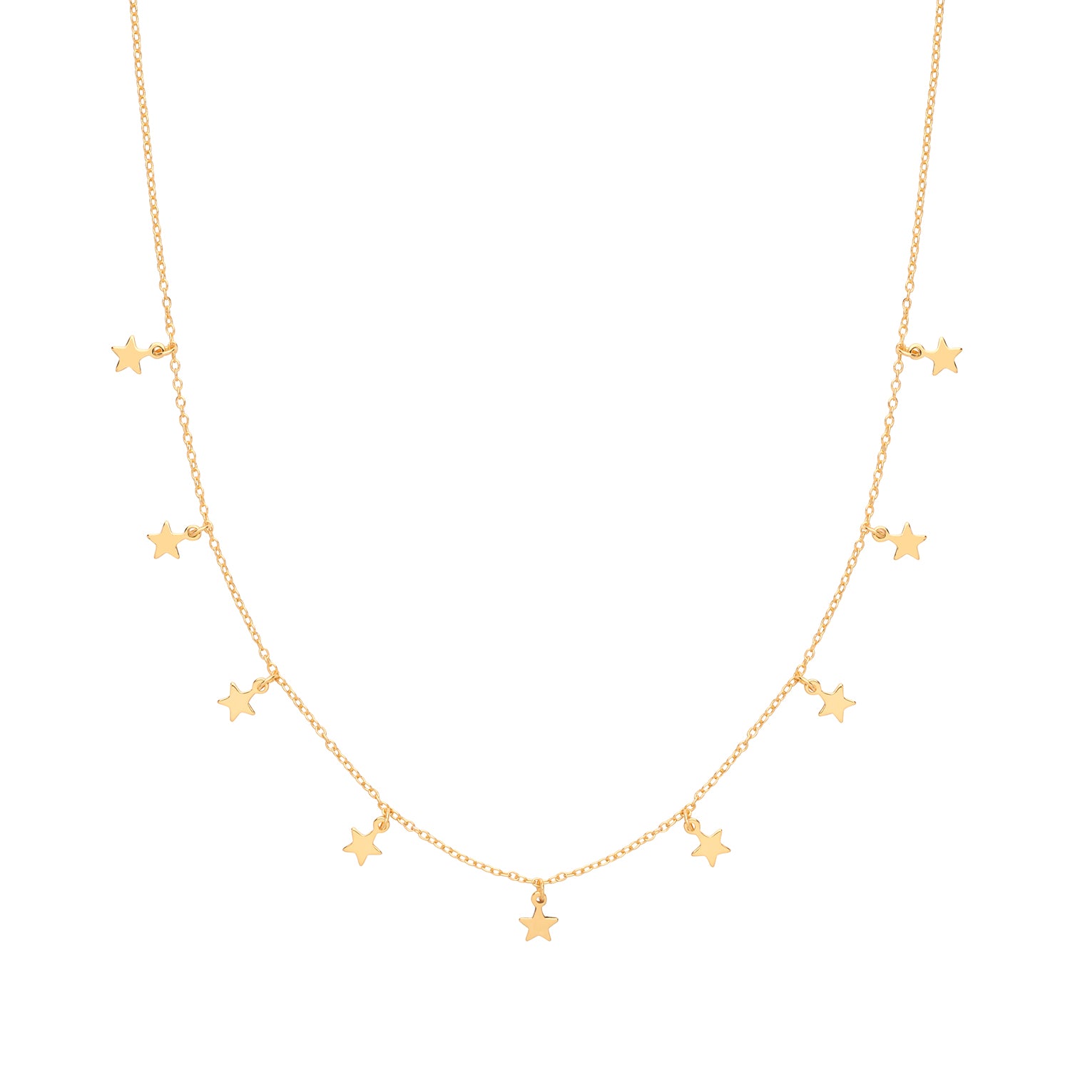 Little Stars Necklace - Yellow Gold Plated Silver