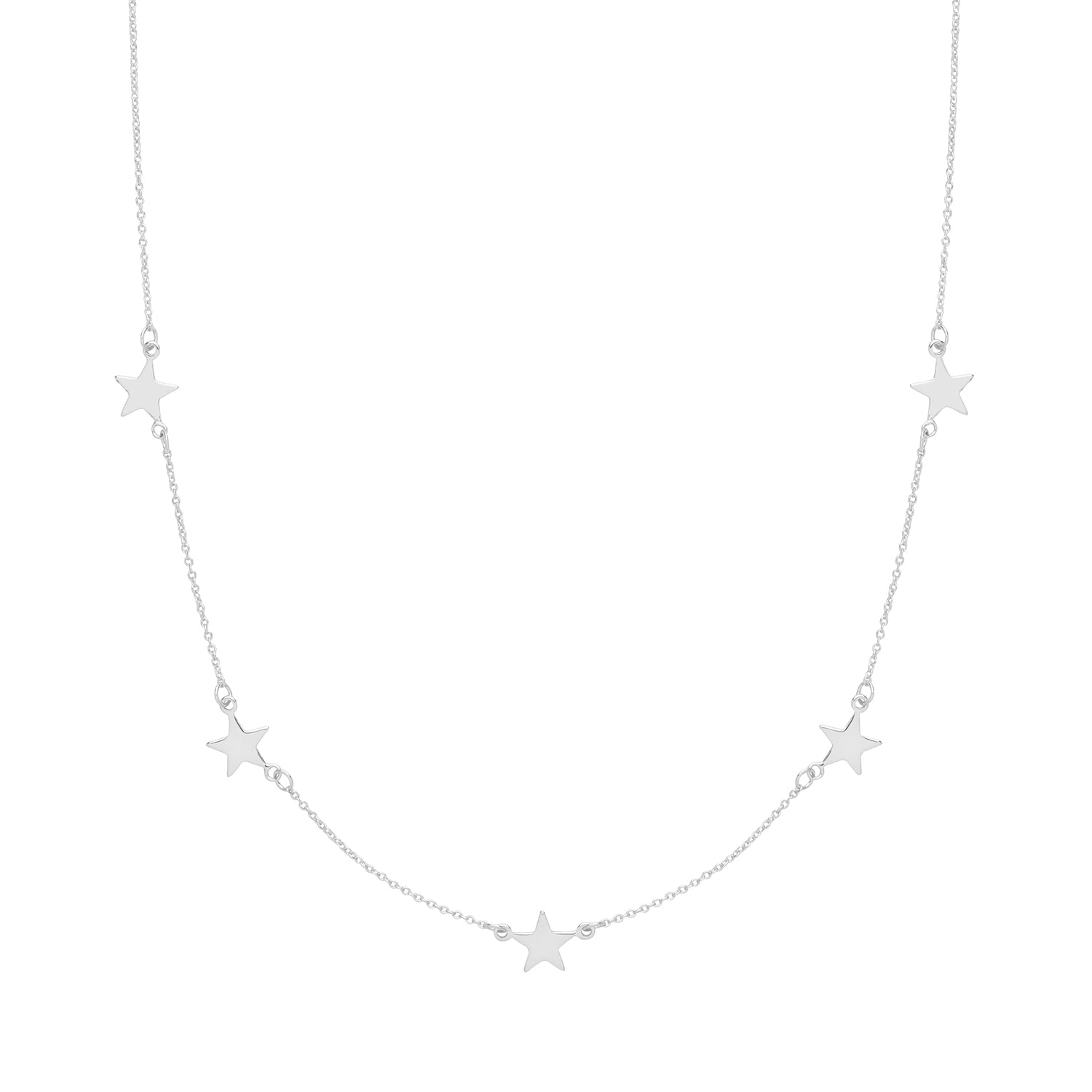 Orbit Star Necklace – Rhodium Plated Silver