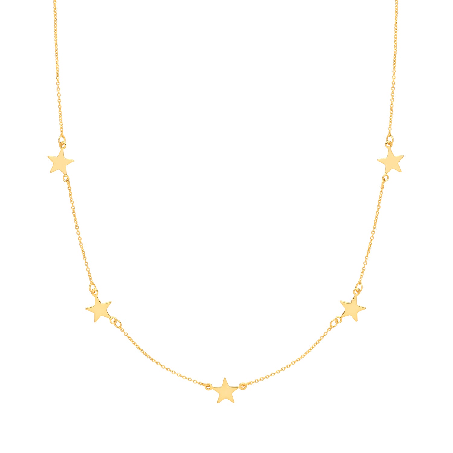 Orbit Star Necklace – Yellow Gold Plated Silver