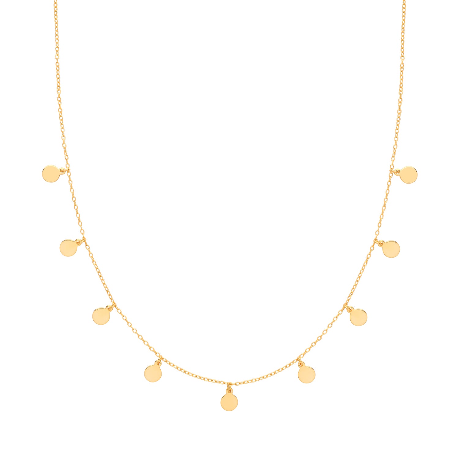 Little Discs Necklace – Yellow Gold Plated Silver