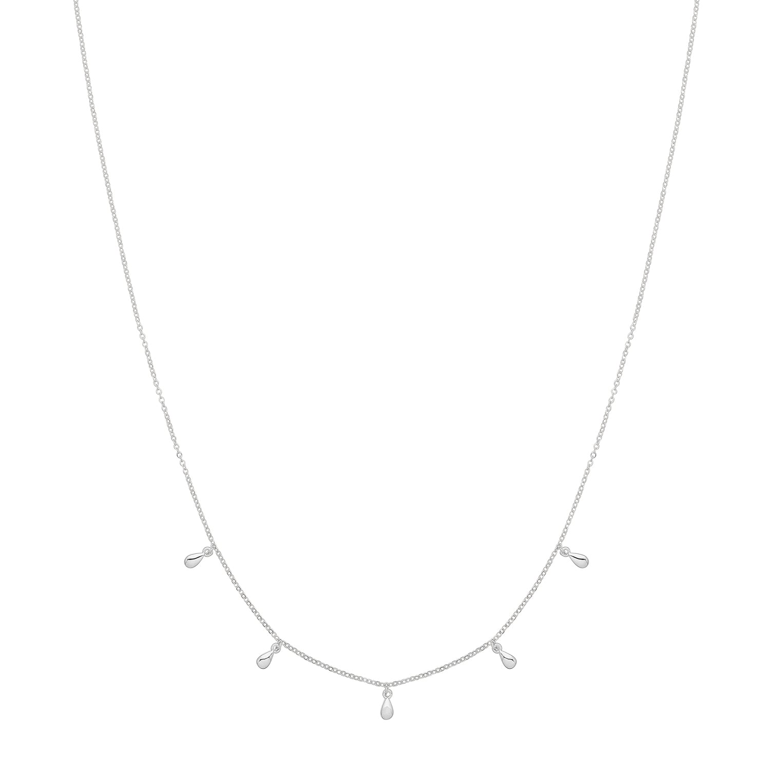 Little Drops Necklace – Rhodium Plated Silver