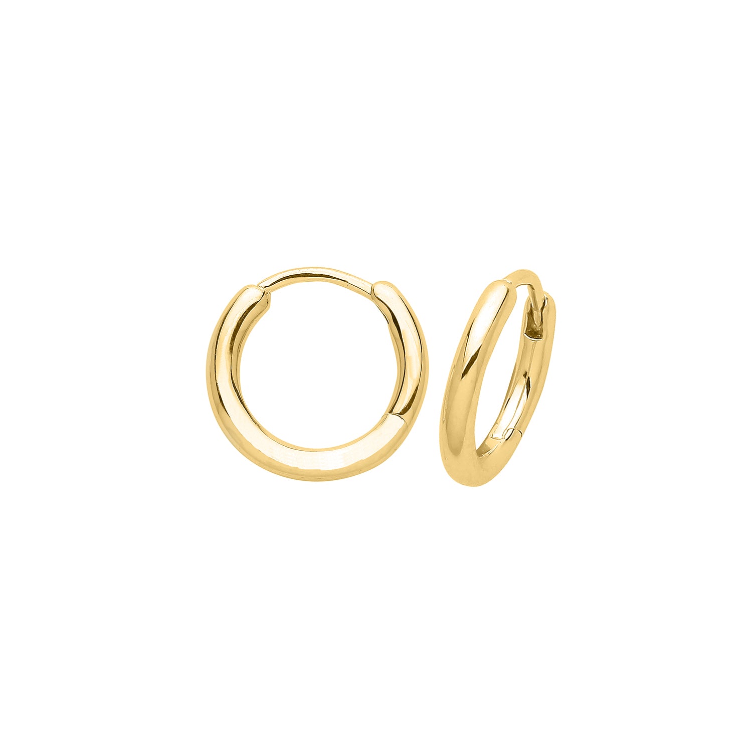 Lloyds Classic Hoop 8mm Earrings - Yellow Gold Plated Silver