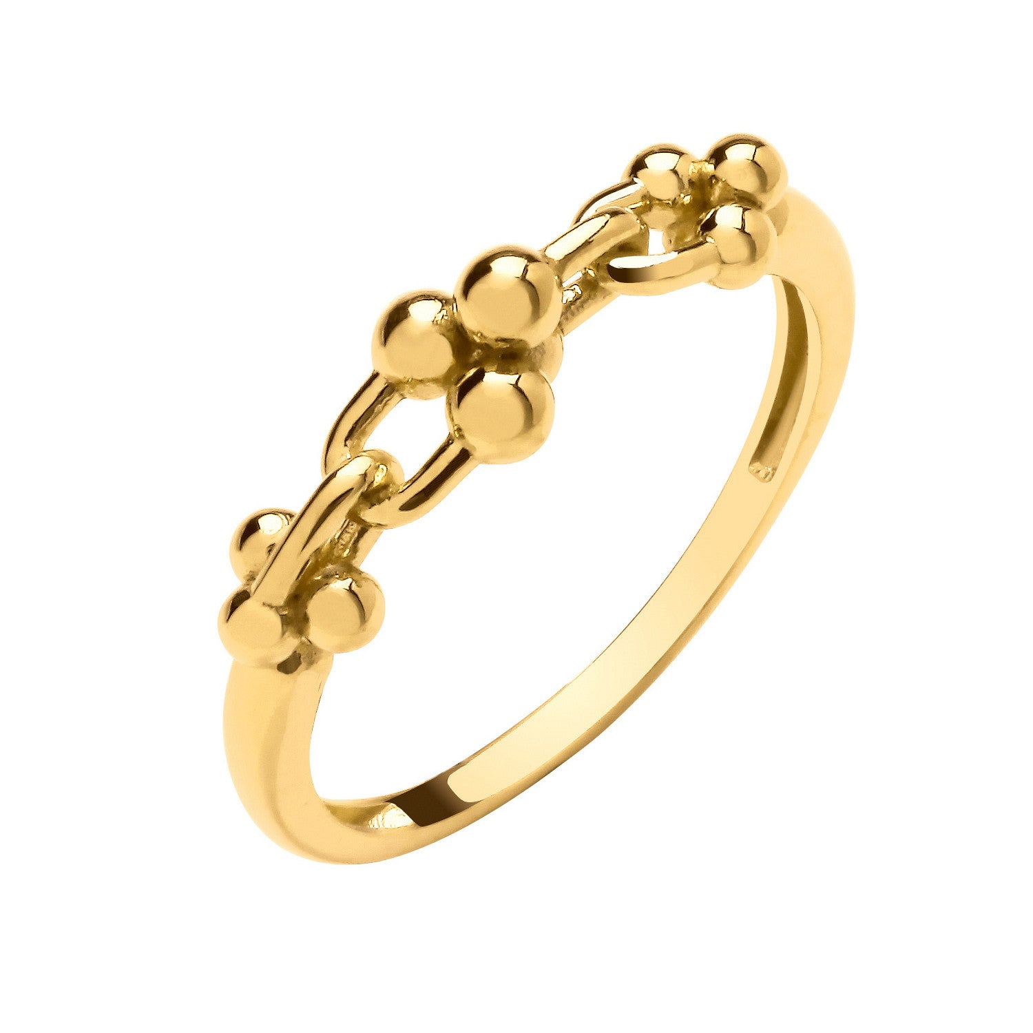 Shia Bike Lock Ring - 9k Yellow Gold