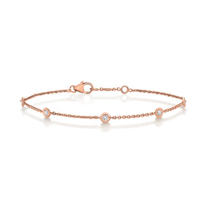 Allure Petite Diamond Bracelet 9k - Rose Gold