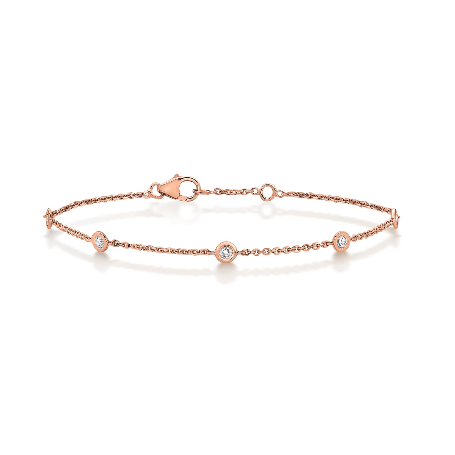 Allure Petite Diamond Bracelet 9k - Rose Gold