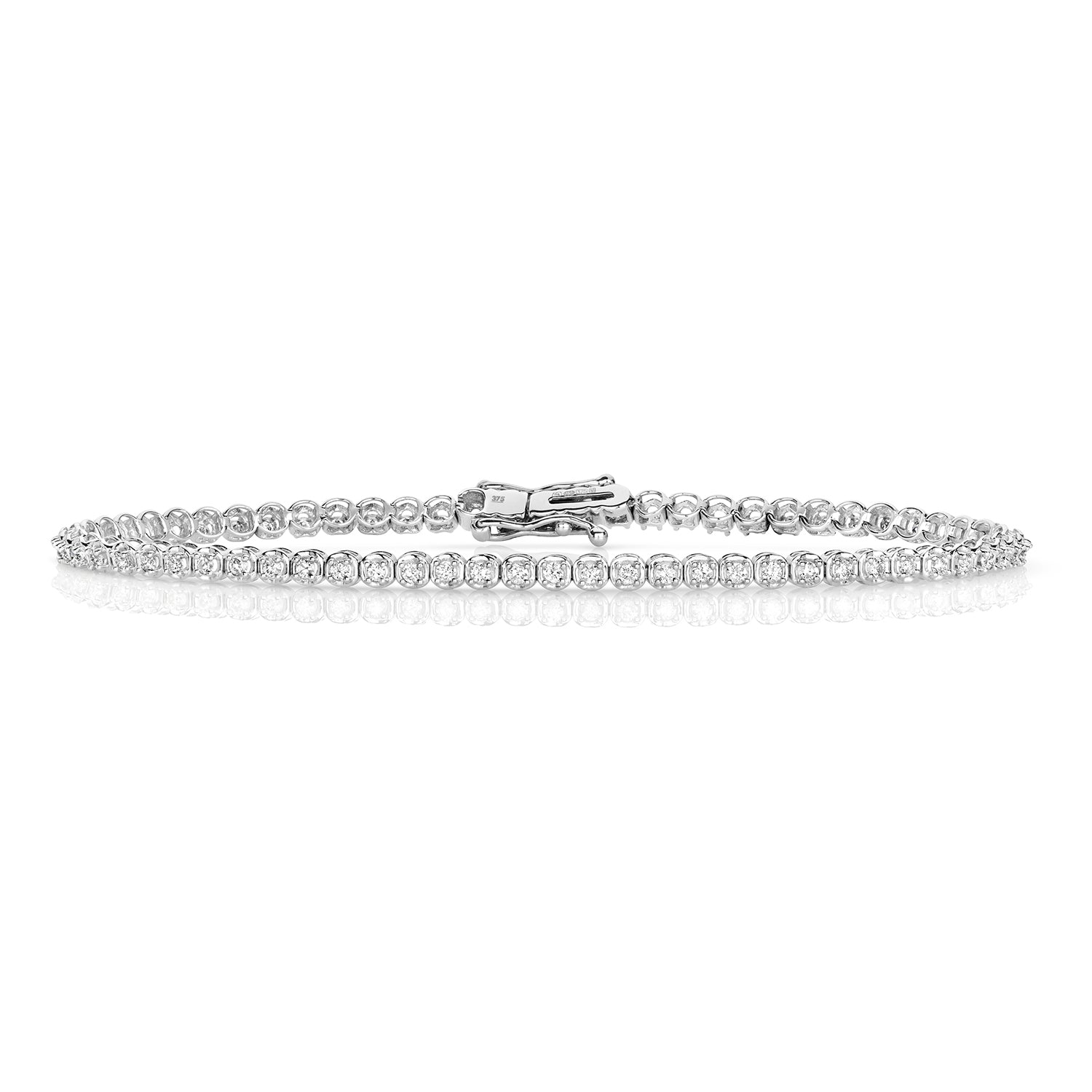 Serene 1.00ct Diamond Tennis Bracelet - 9k White Gold