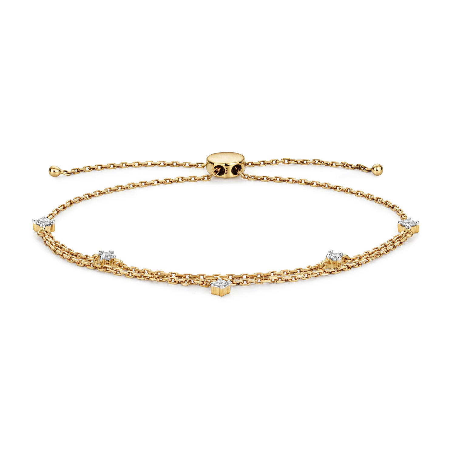 Aurina Diamond Bracelet - 9k Yellow Gold